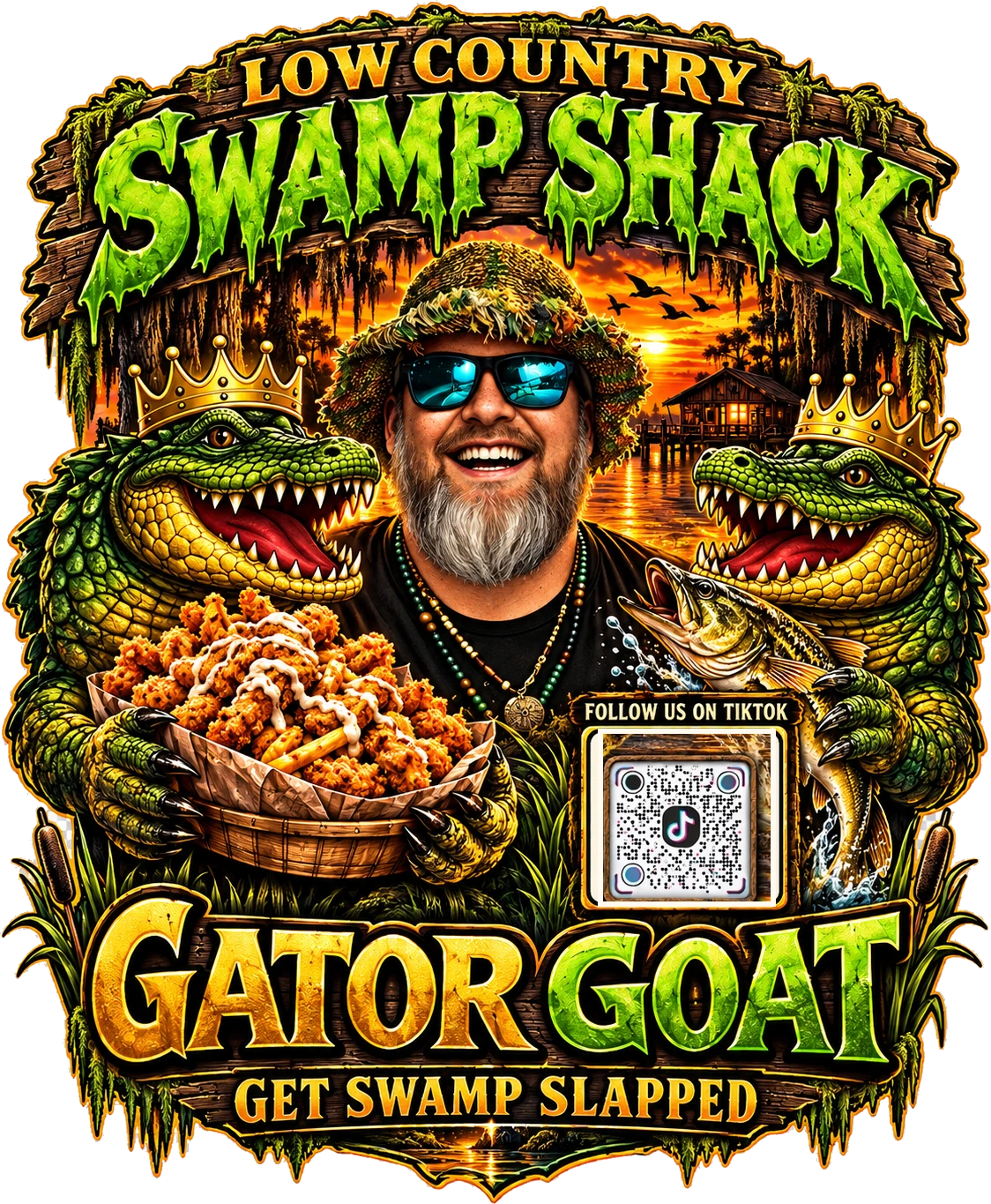 Low Country Swamp Shack Gator Goat brand artwork
