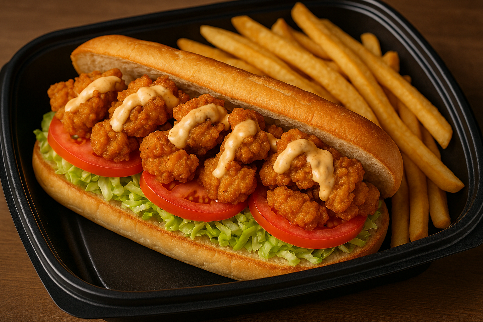 Gator Po'Boy Platter - Mini gator po'boy sandwiches